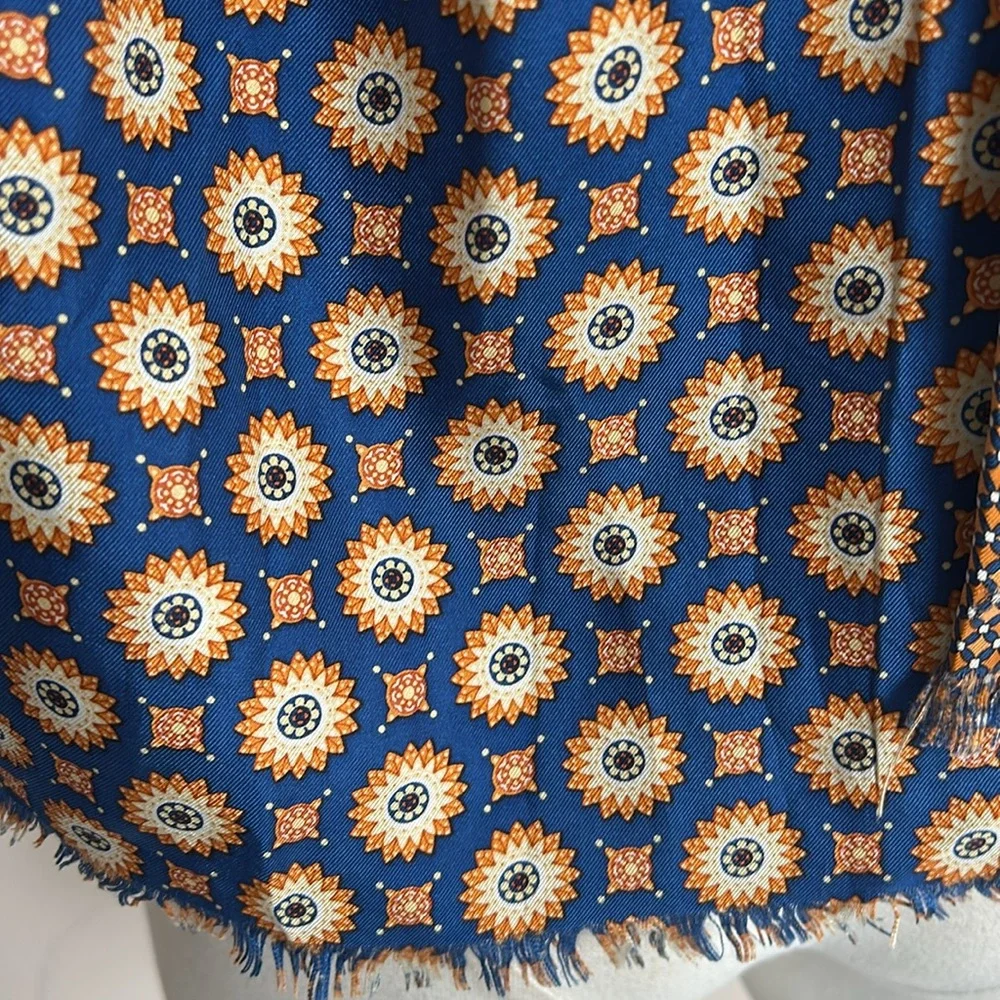 Burma Bibas 100% silk chain geometric print rectangular scarf